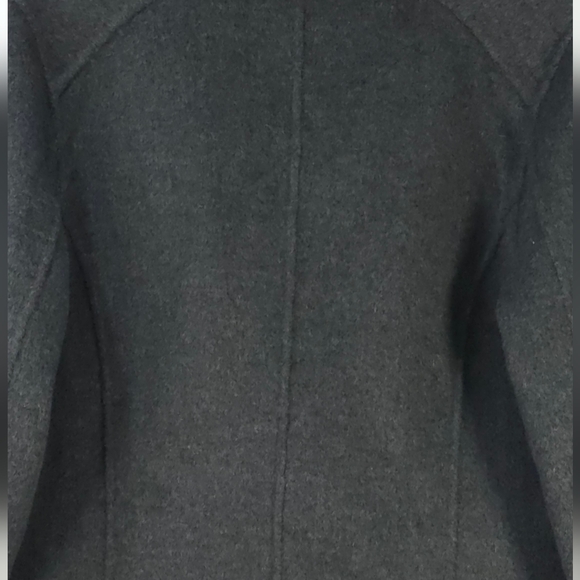 Vintage Cashmere Blend Reversible Blazer Jacket Charcoal And Silver Gray Size L - Picture 6 of 12